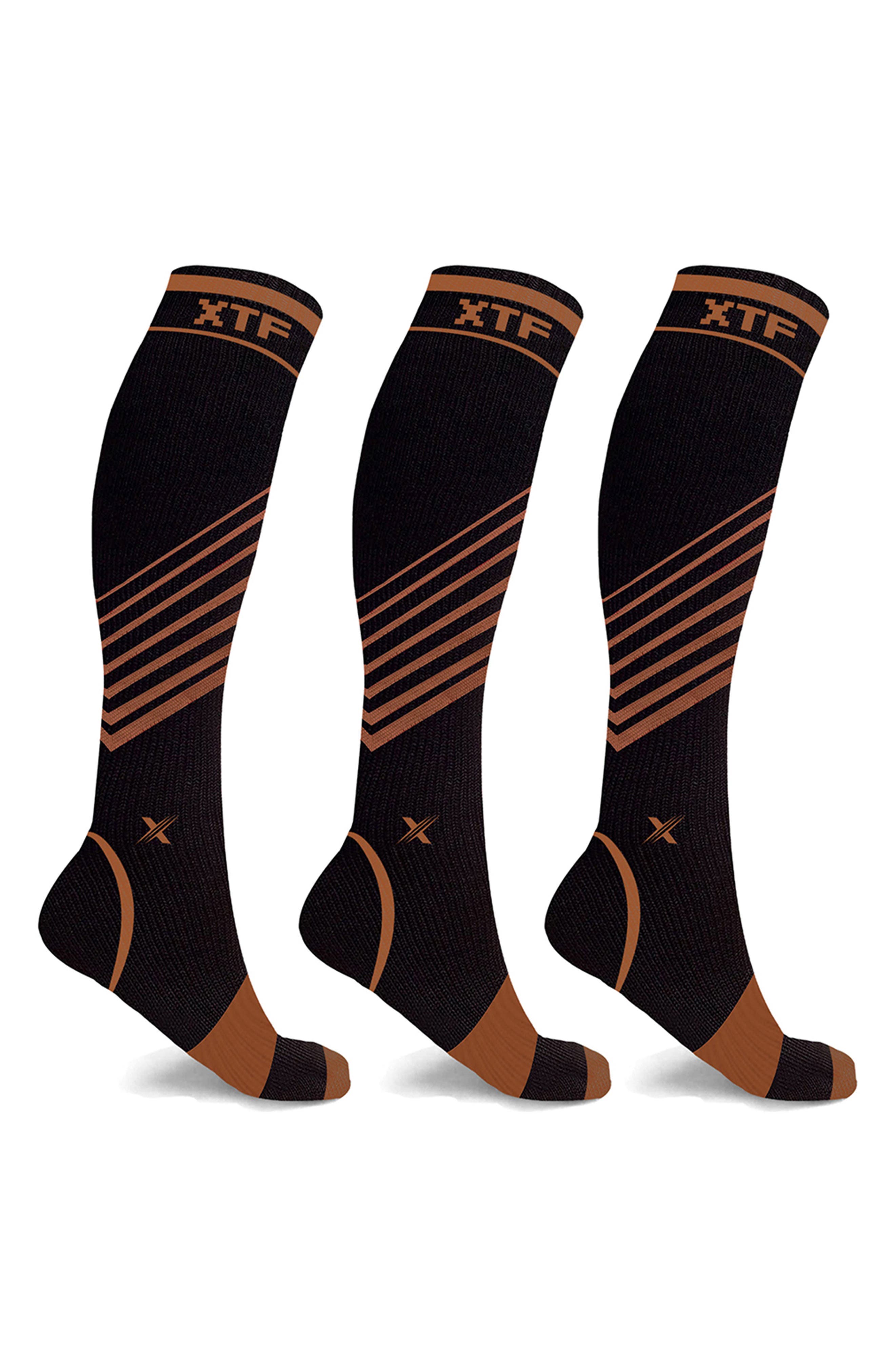 EXTREME FIT 3-Pack Copper Infused Ankle Length Compression Socks