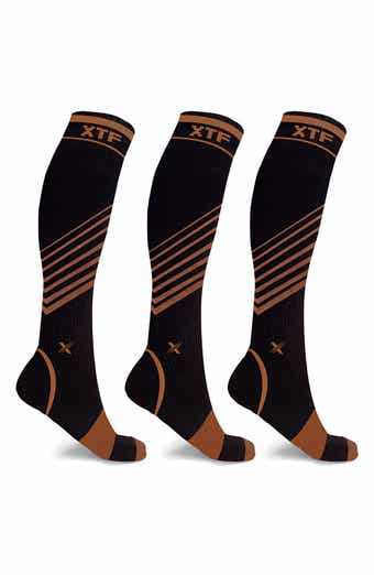 EXTREME FIT 3-Pack Copper Infused Ankle Length Compression Socks
