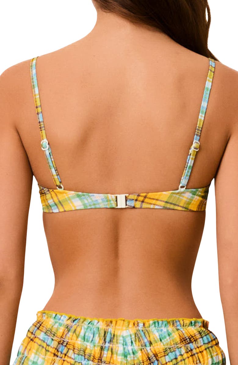 Solid & Striped The Daphne Gingham Bikini Top, Alternate, color, Multi Plaid