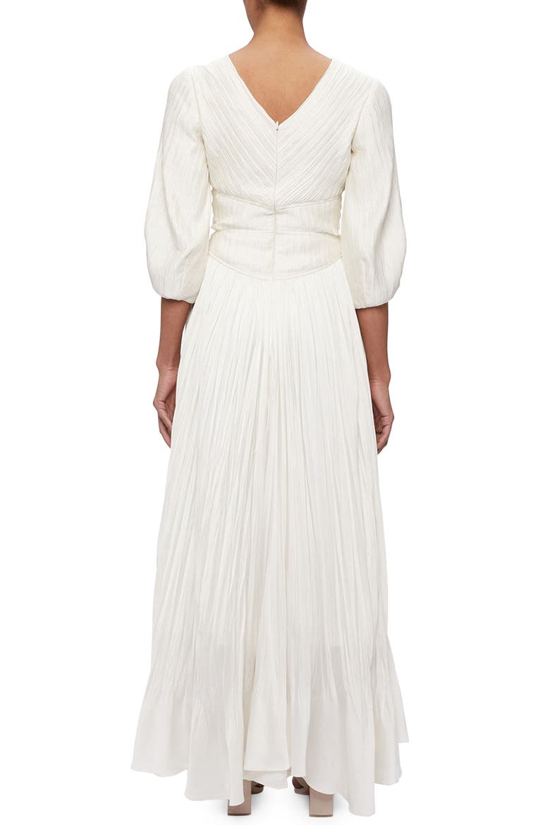 Ames Pleated Gown, Alternate, color, IVORY
