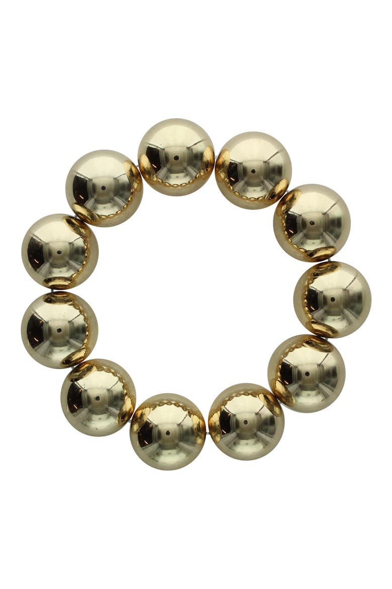 Jenny Beaded Faux Pearl Bracelet, Main, color, GOLD