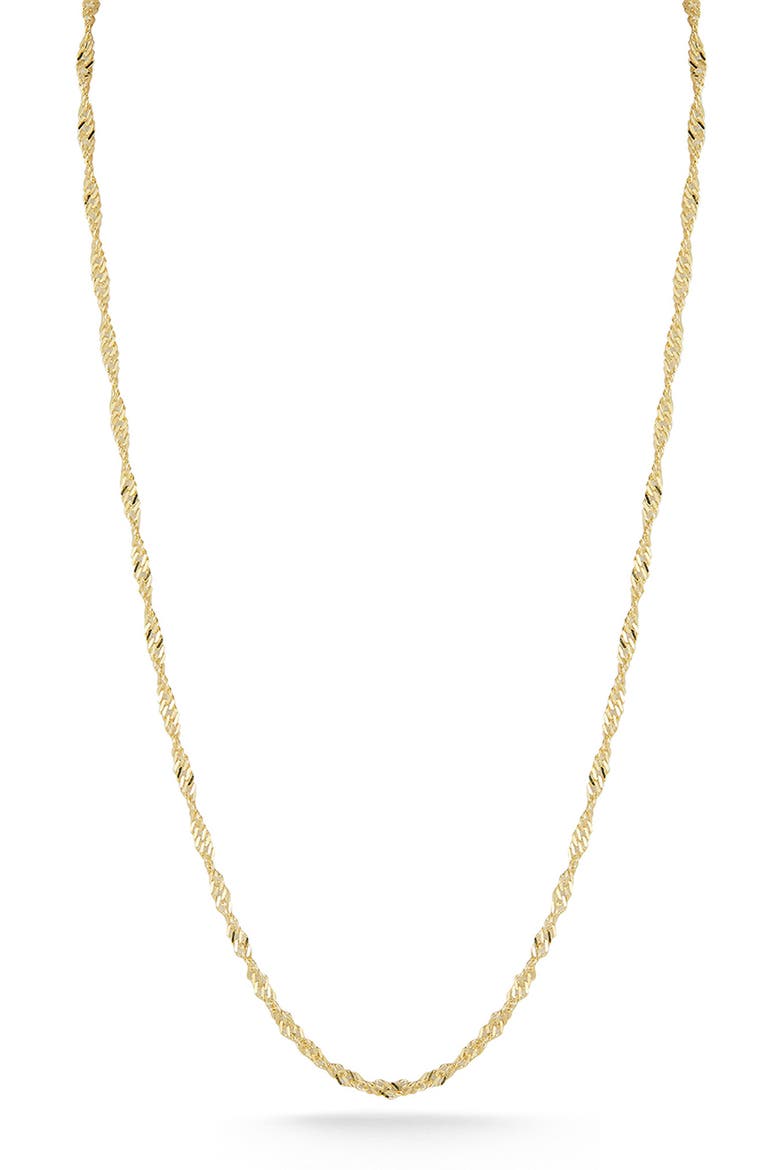 18K Gold Plated Silver Singapore Necklace, Main, color, GOLD