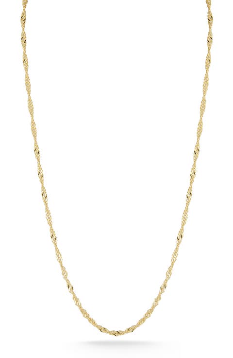 18K Gold Plated Silver Singapore Necklace