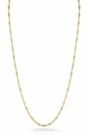 18K Gold Plated Silver Singapore Necklace