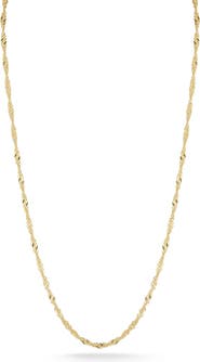 GLAZE JEWELRY 18K Gold Plated Silver Singapore Necklace