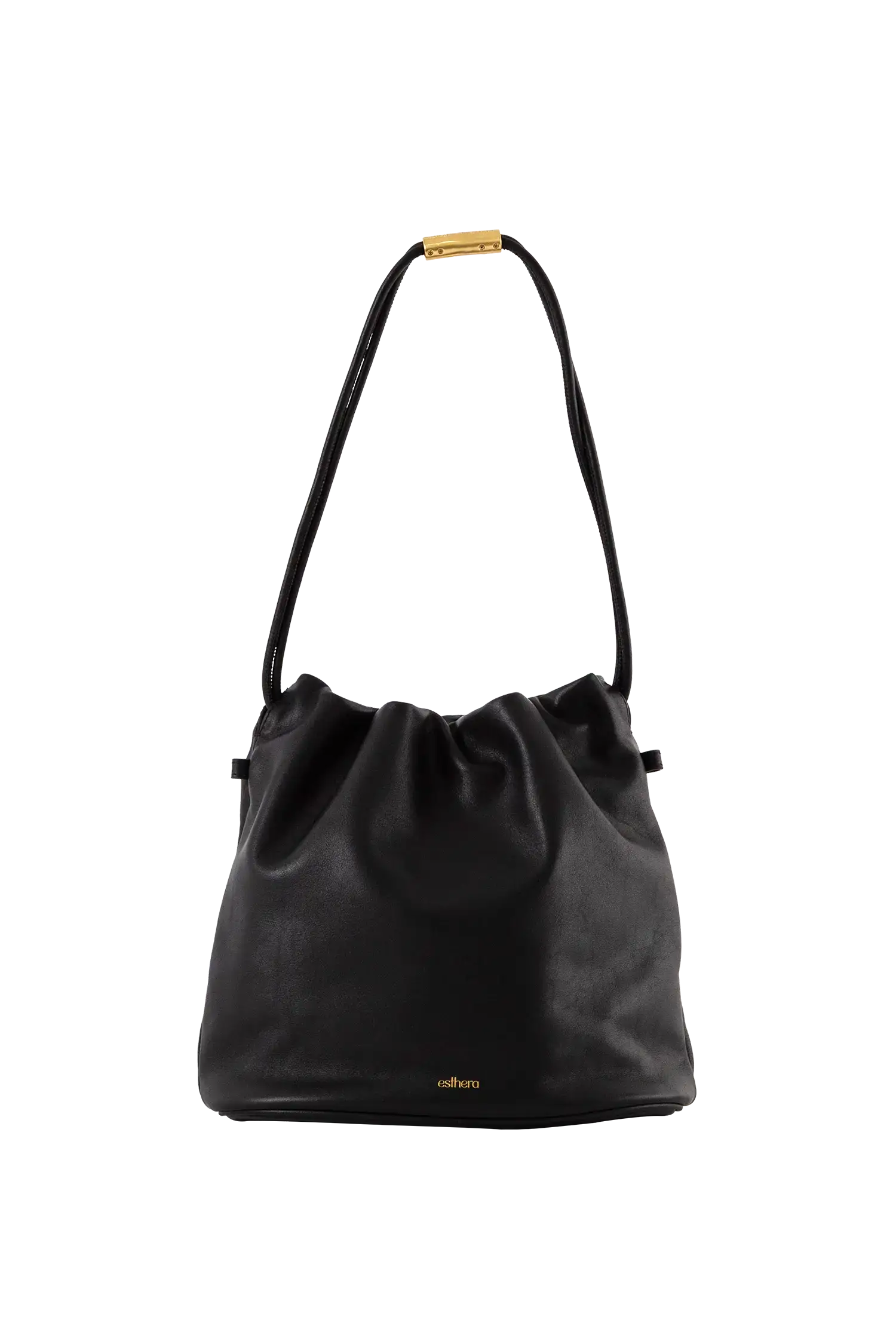 Leather Pouch Bag with Crab Claw, Alternate, color, Black