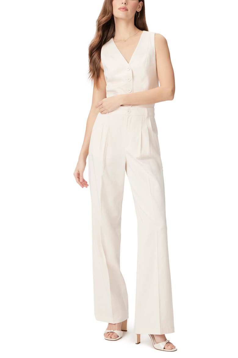 Merano Pleated Straight Leg Pants, Alternate, color, CREAM