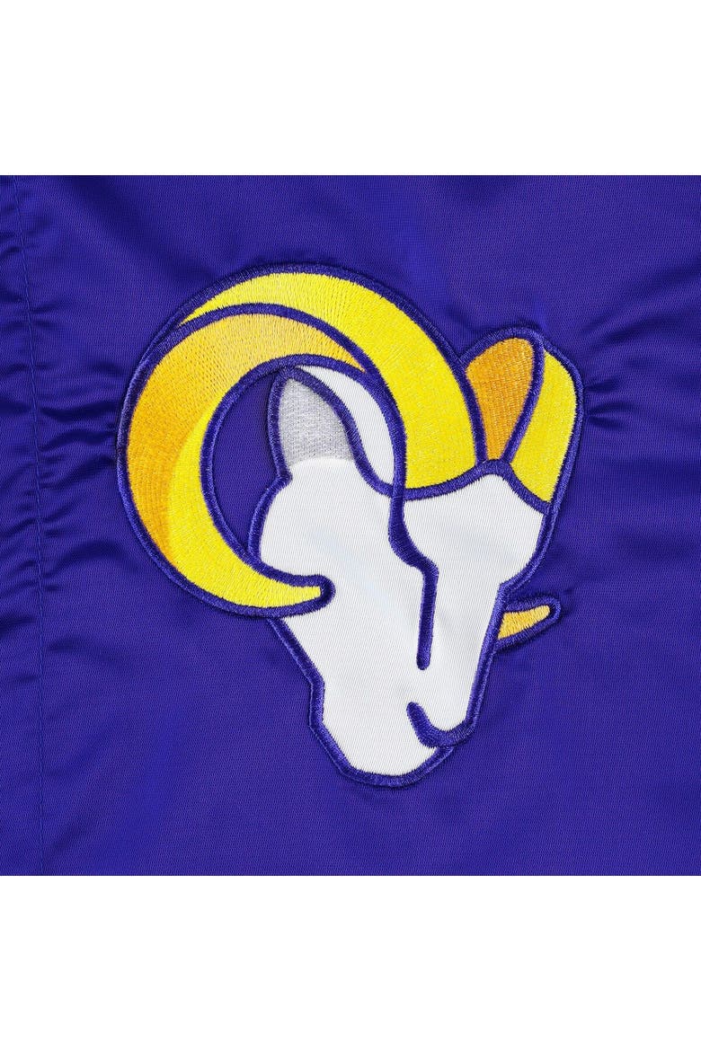 Men's Starter Royal Los Angeles Rams Midfield Satin Full-Snap Varsity Jacket, Alternate, color, Royal