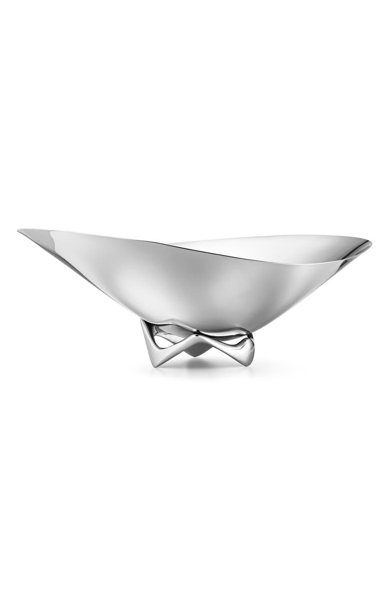 Georg Jensen Large Koppel Wave Bowl, Alternate, color, Silver