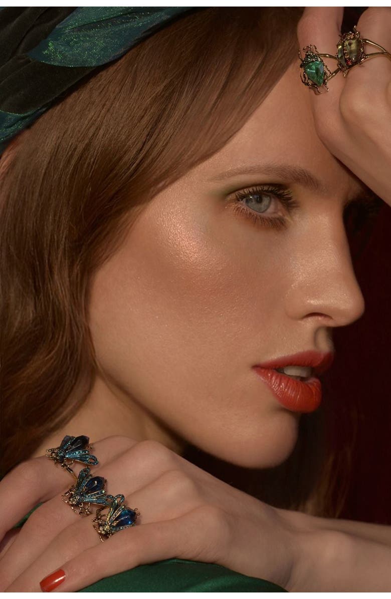 Bill Skinner Studio Bejewelled Beetle Ring, Alternate, color, Bettle