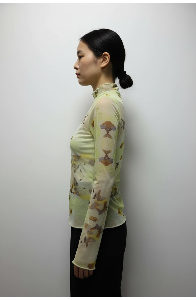 San Malo Lara Mesh Top, Alternate, color, Green