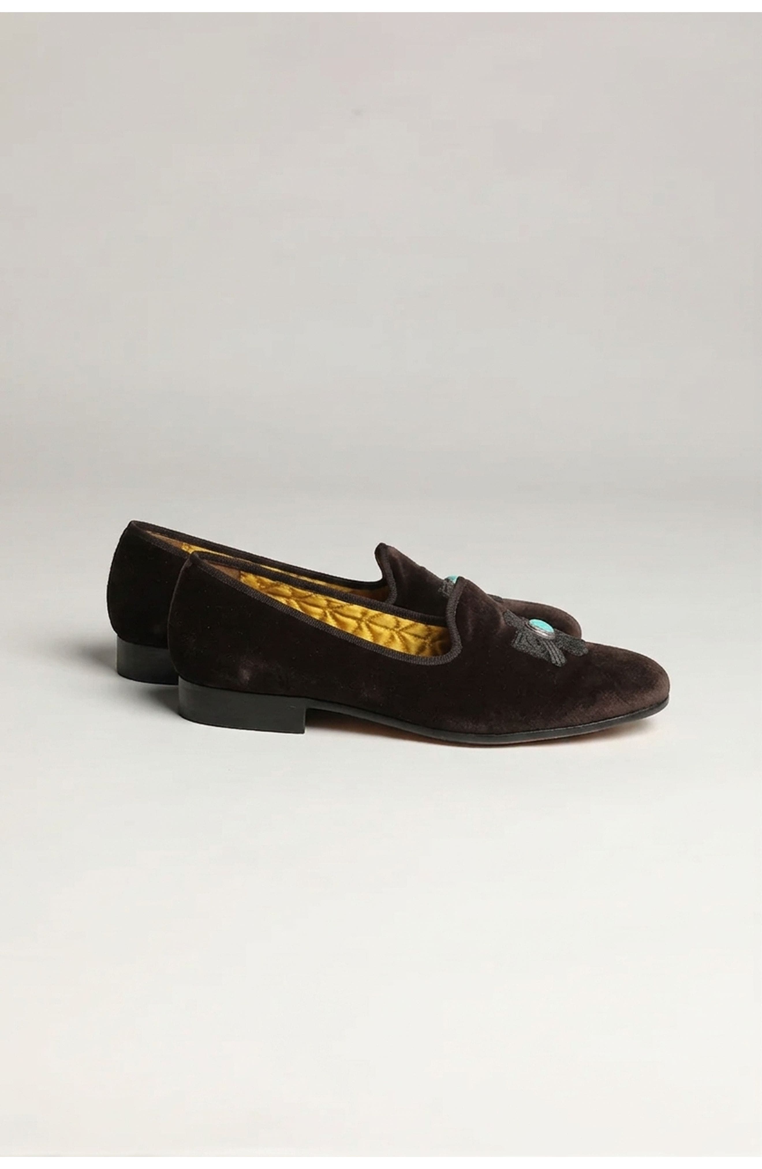 Smokedbone Broadway Thunderbird Suede Slide, Alternate, color, Dark Brown