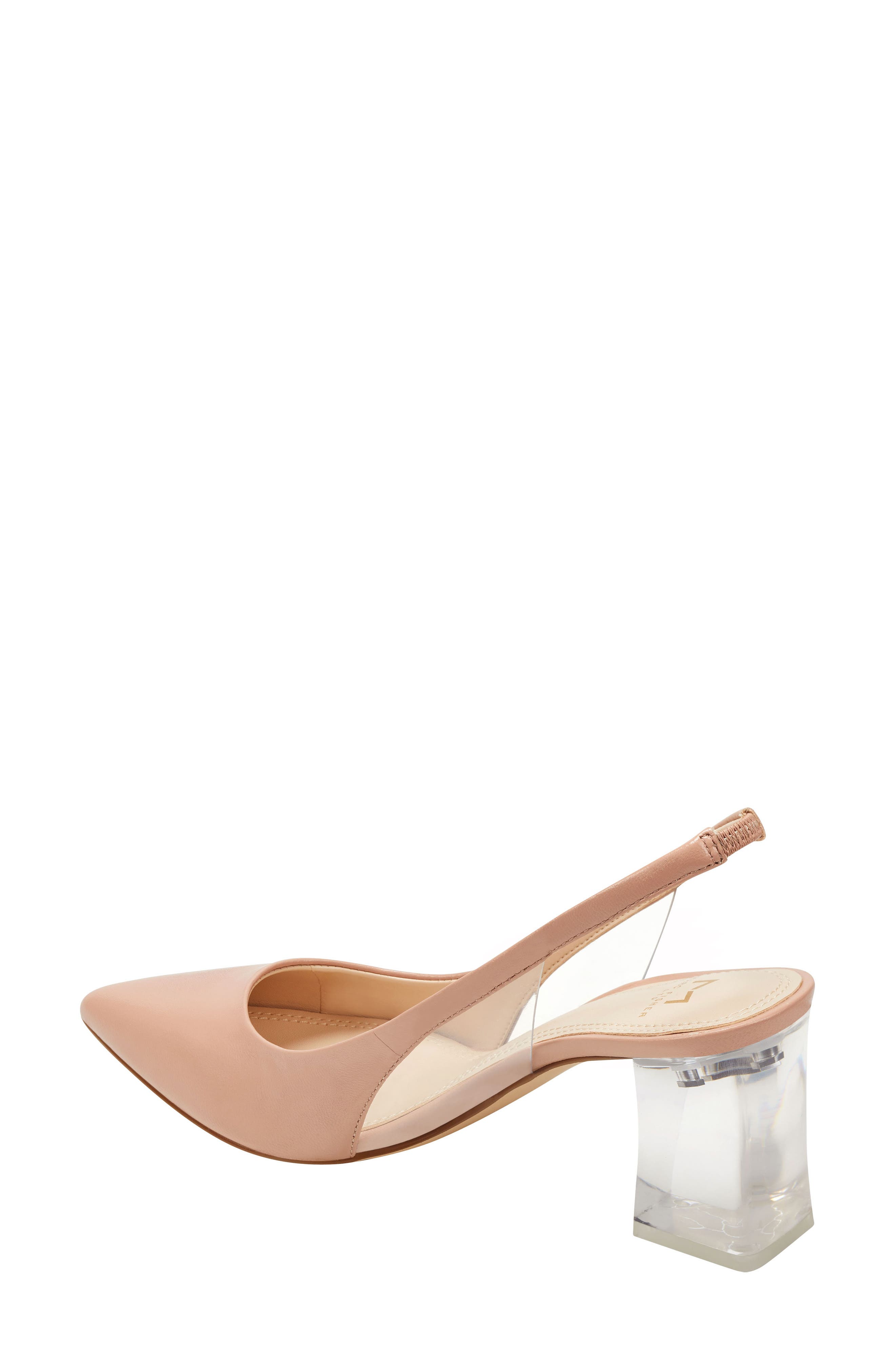 Zudi Slingback Pump, Alternate, color, BLUSH/ CLEAR LEATHER
