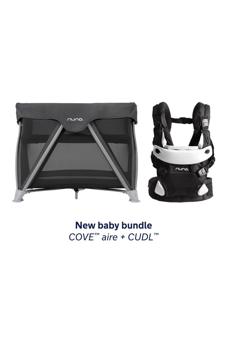 COVE Aire Travel Crib & CUDL Baby Carrier Set, Main, color, CAVIAR