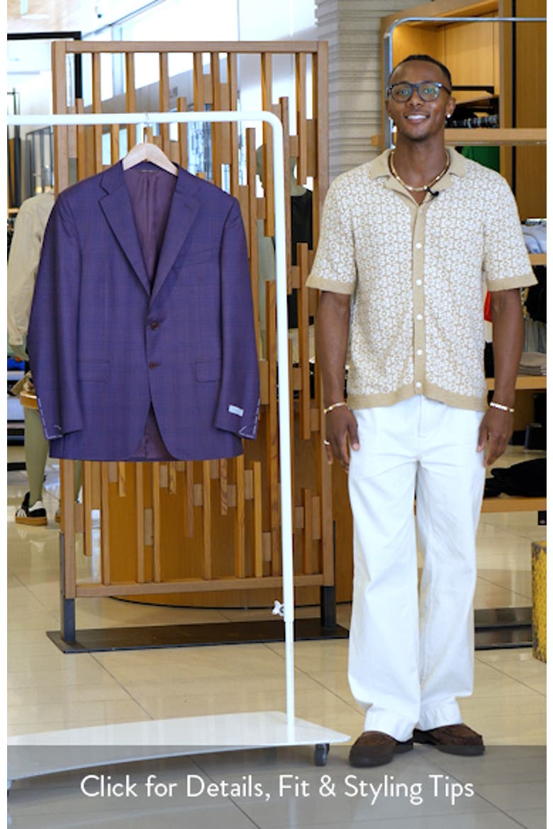 Siena Regular Fit Dark Purple Plaid Super 130s Wool Sport Coat video