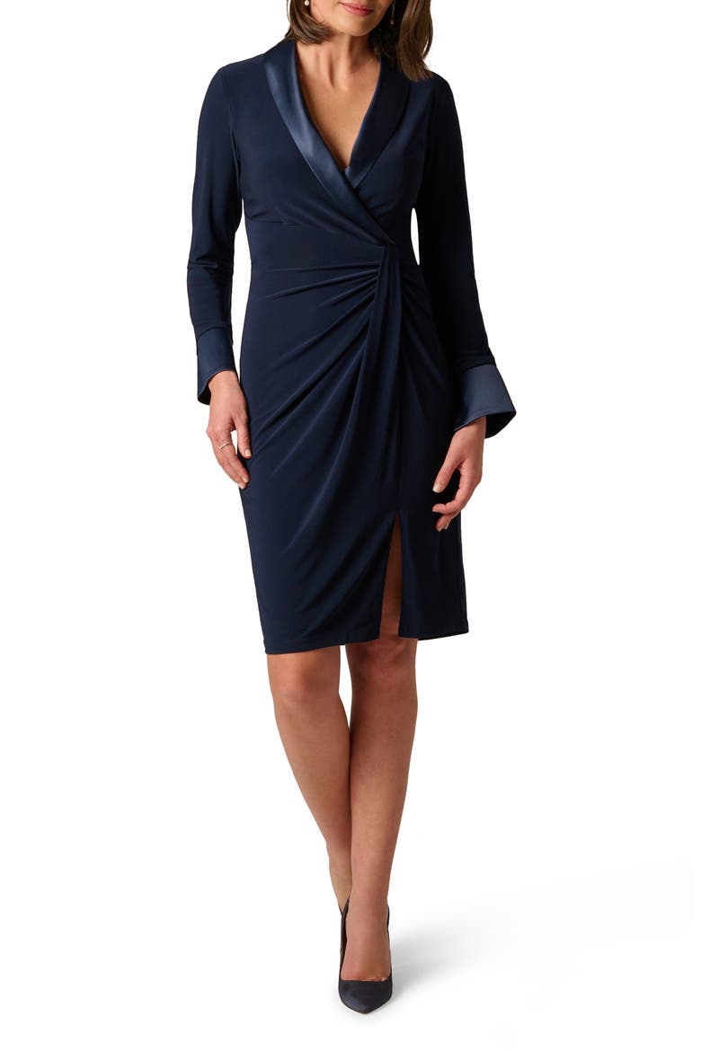 Floral Long Sleeve Fit & Flare Minidress, Main, color, MIDNIGHT