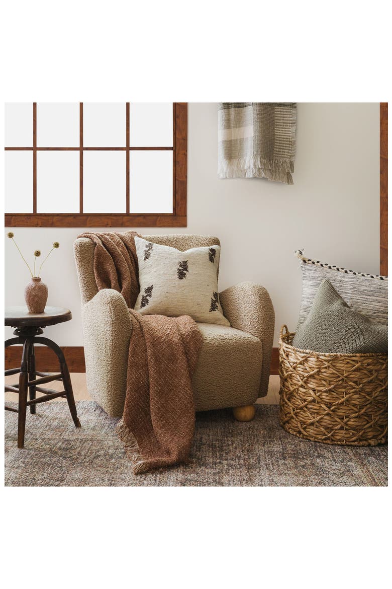 Tranquil Weave Accent Pillow, Alternate, color, MOSS