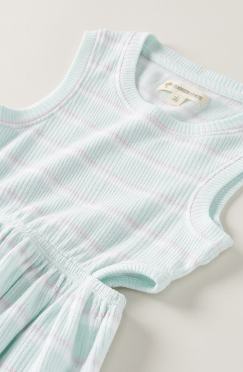 Tucker + Tate Kids' Cutout Cotton Rib Dress, Alternate, color, Blue Saltwater Janie Stripe
