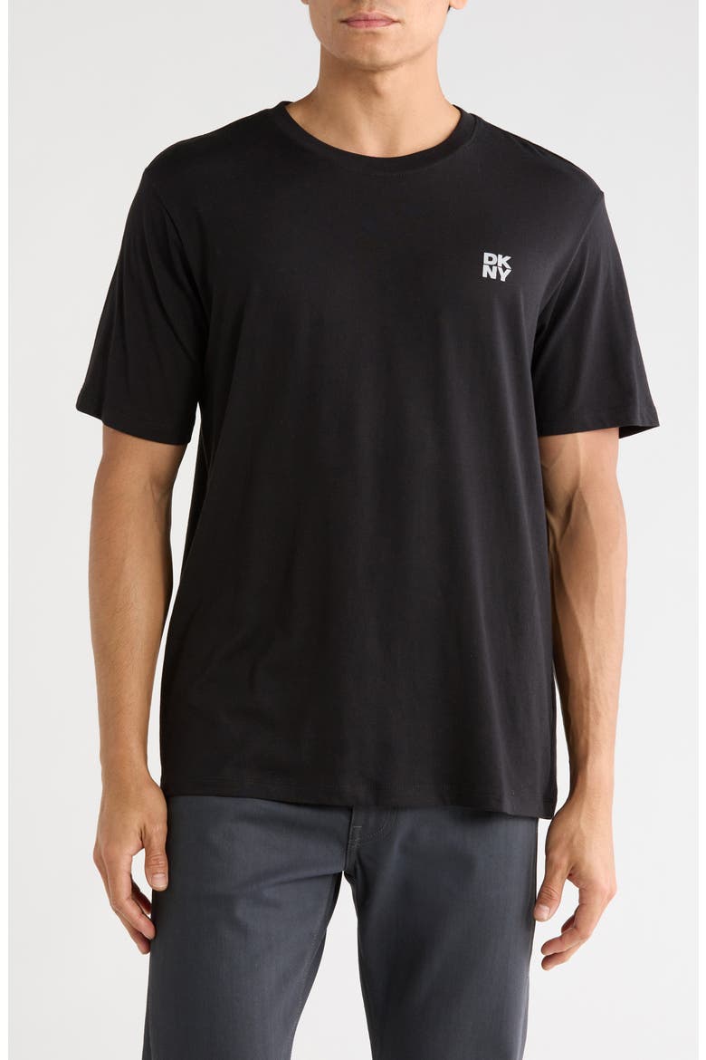 Irmin Knit T-Shirt, Main, color, BLACK
