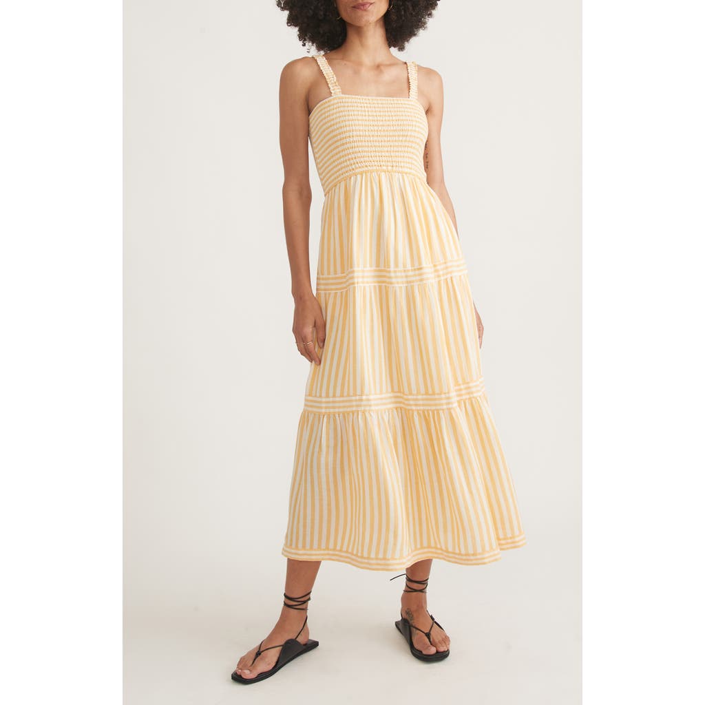 Marine Layer Selene Maxi Dress In Golden Yellow