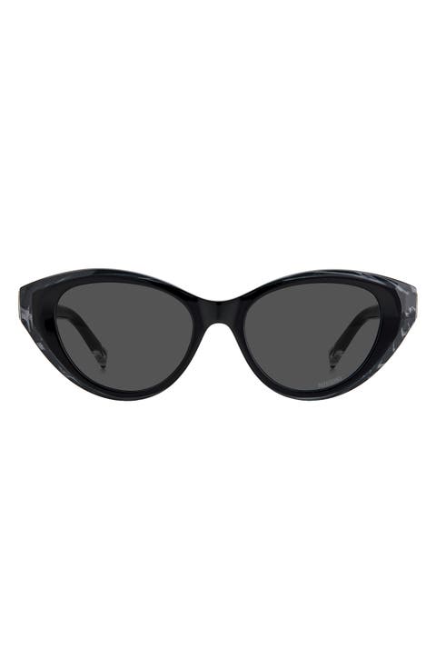 53mm Oval Cat Eye Sunglasses