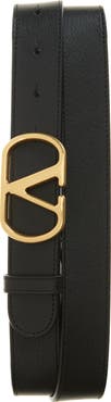 Valentino Garavani VLOGO Buckle Leather Belt