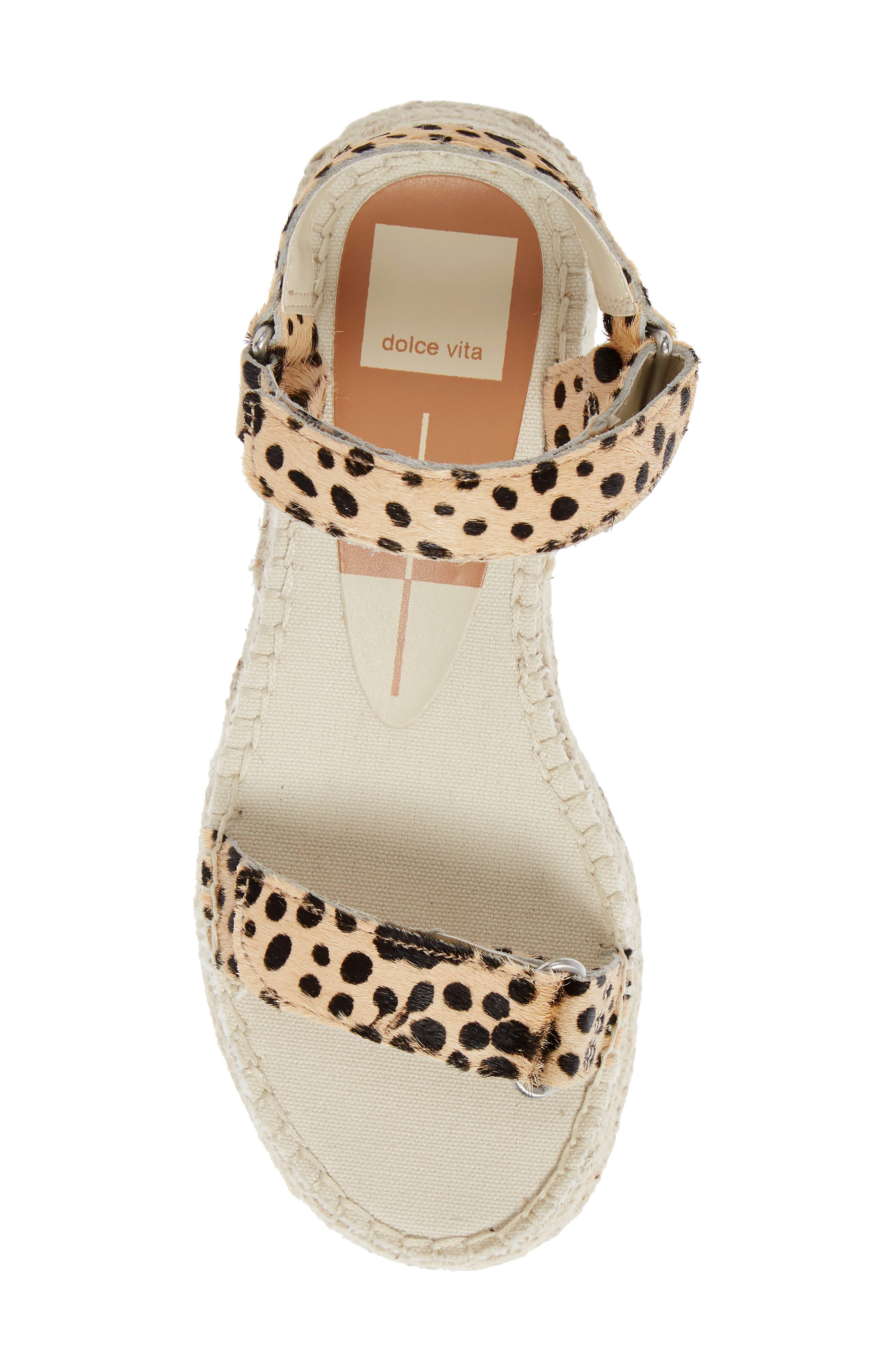 Myra Espadrille Wedge Sandal, Alternate, color, LEOPARD CALF HAIR
