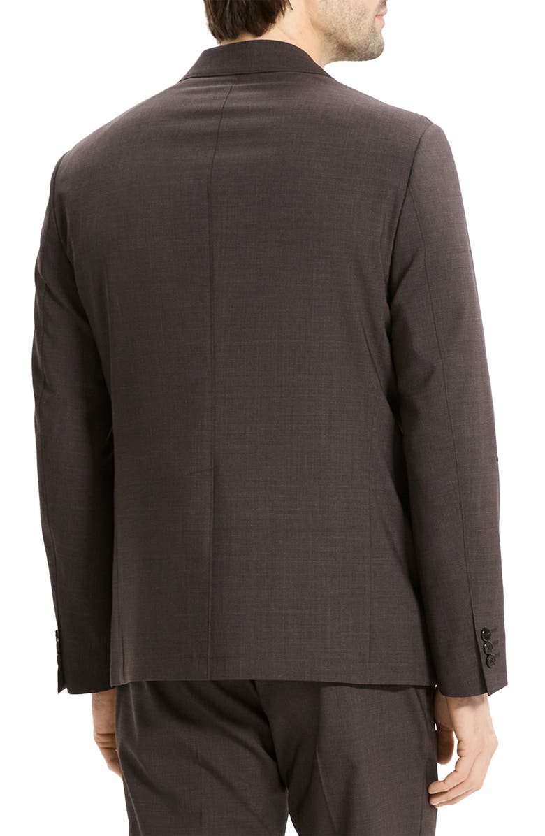 Theory Clinton Travel Motion Wool Blend Blazer, Alternate, color, Brownwood Melange