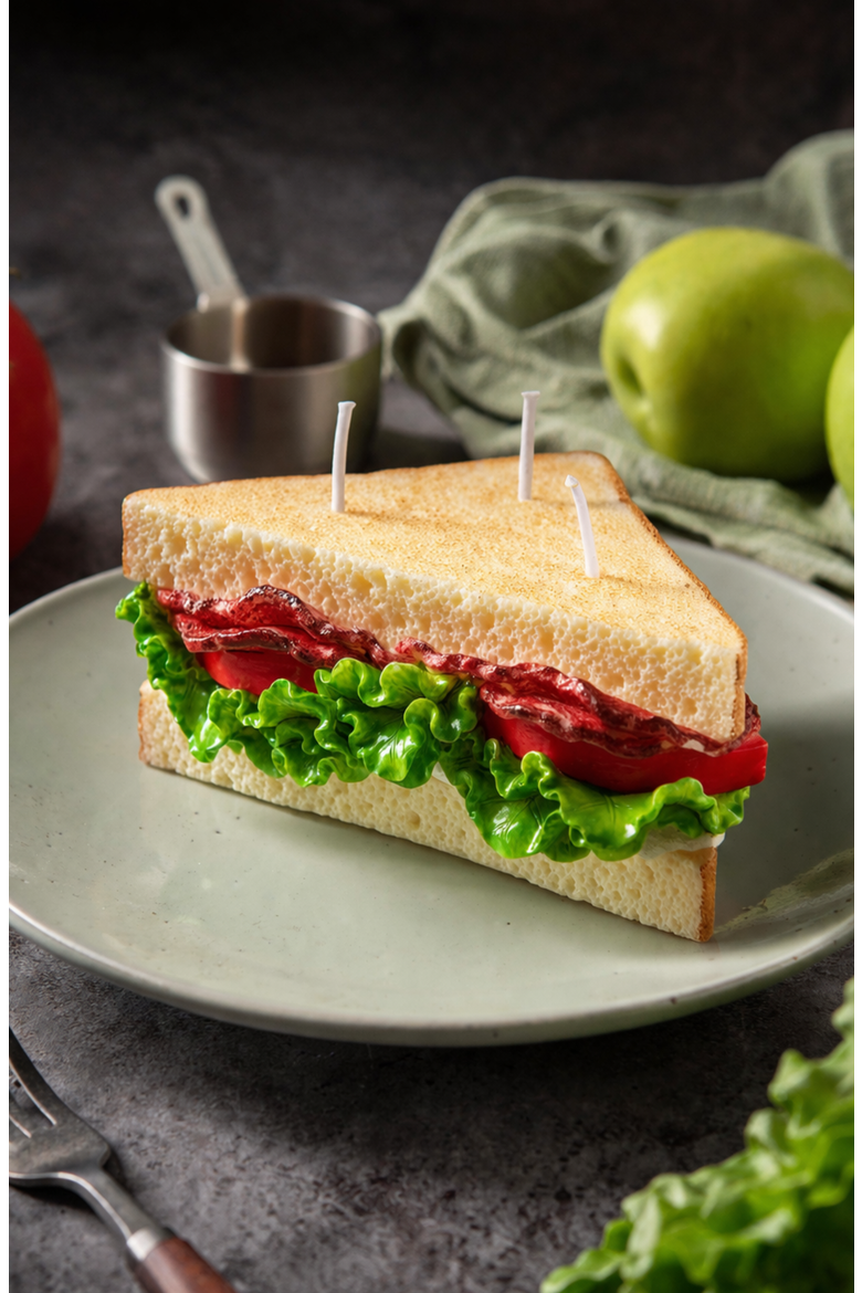 Bacon Lettuce Tomato Sandwich Candle, Alternate, color, None