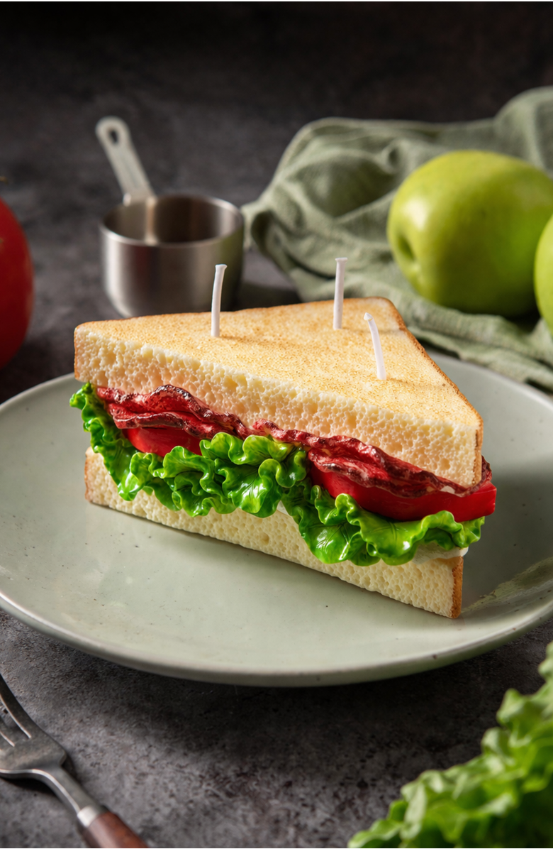 Southlake gifts Bacon Lettuce Tomato Sandwich Candle, Alternate, color, NO COLOR