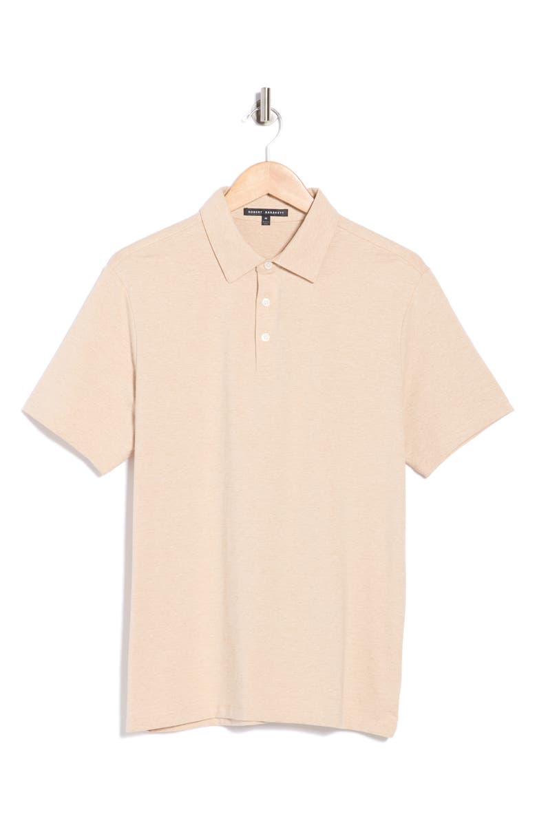 Robert Barakett Nathaniel Short Sleeve Polo, Alternate, color, Swan