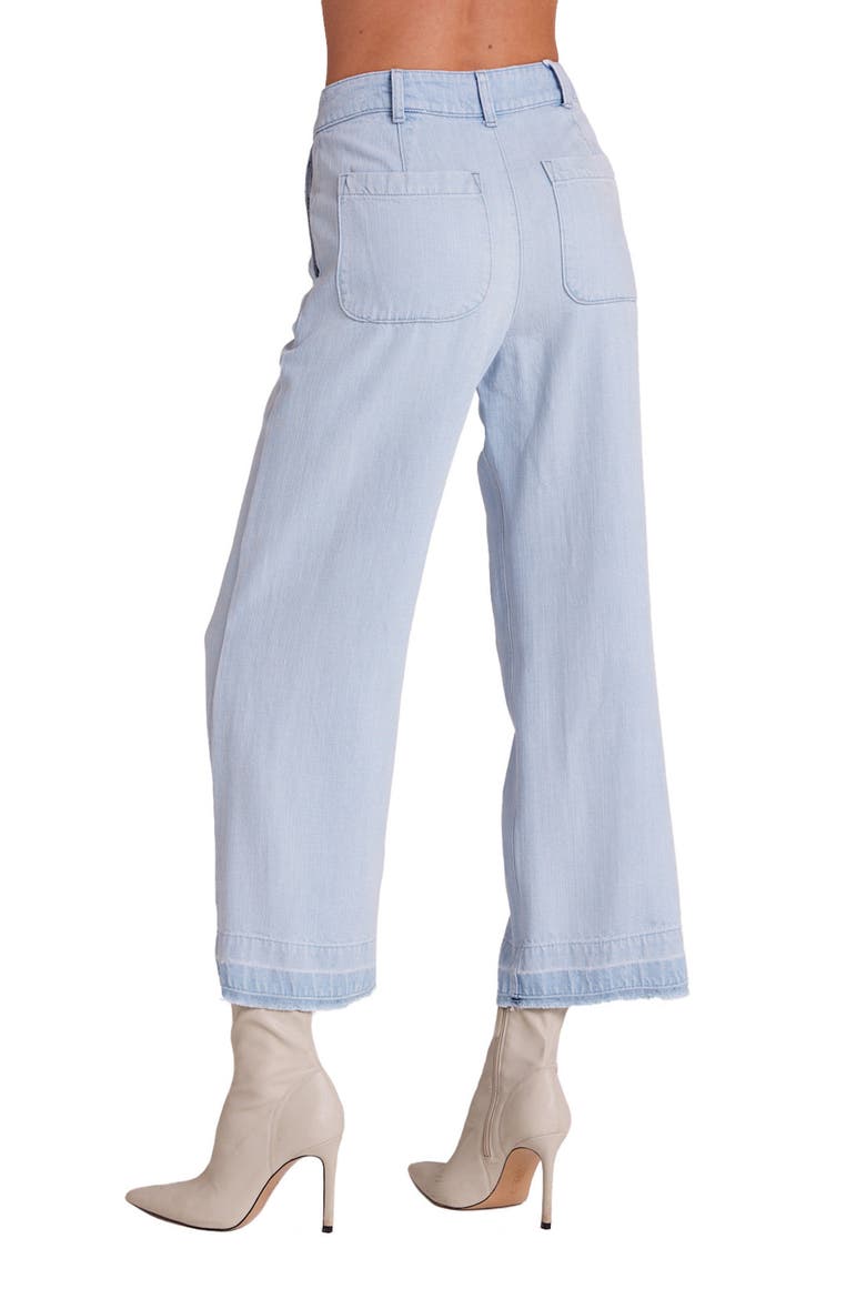 Saige Wide Leg Crop Jeans, Alternate, color, LIGHT STREAKY WASH