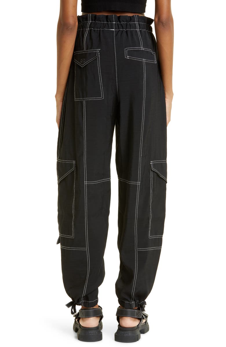 Ganni High Waist Cargo Pants, Alternate, color,