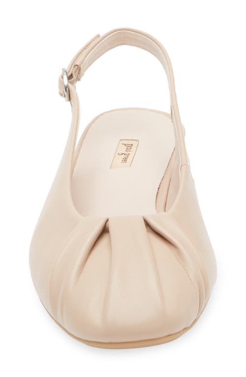 Paul Green Adele Slingback Flat In Biscuit Soft Nappa