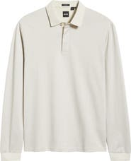 BOSS Pado Long Sleeve Cotton Polo