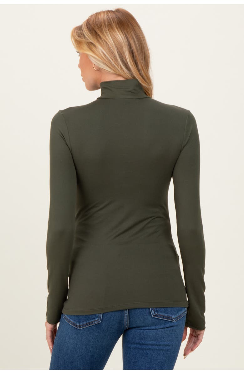 PinkBlush Mock Neck Top, Alternate, color, Olive Green