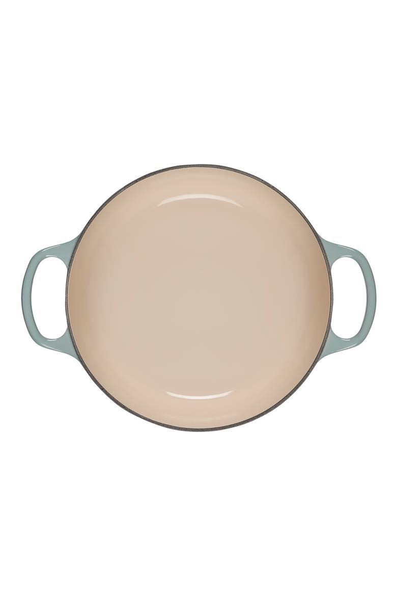 Signature 4.5-Quart Round Enamel Cast Iron Dutch Oven, Alternate, color, SEA SALT