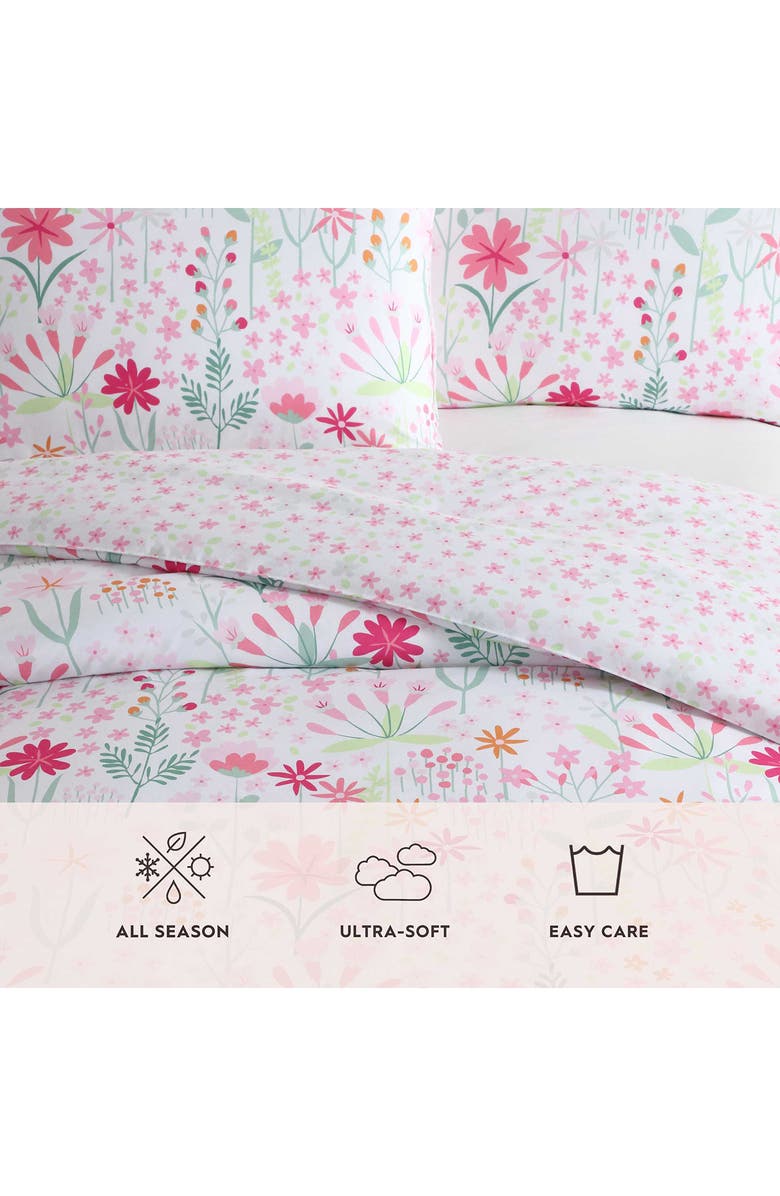 Laura Ashley Sunshine Flowers Comforter Set, Alternate, color, Bright Pink
