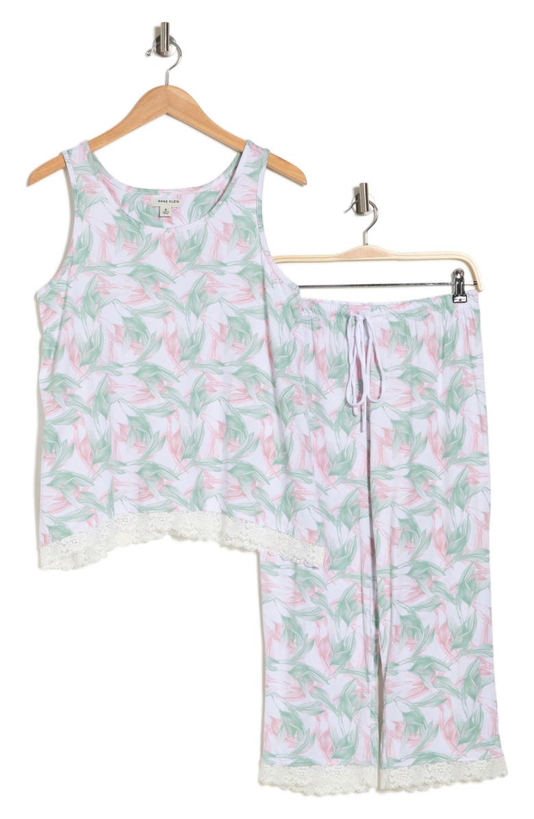 Anne Klein Sleeveless Capri Pajamas, Alternate, color, 