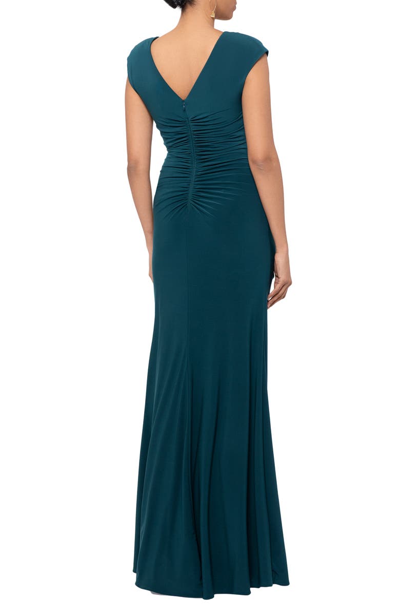 Xscape Evenings Ruffle Front Gown, Alternate, color, 
