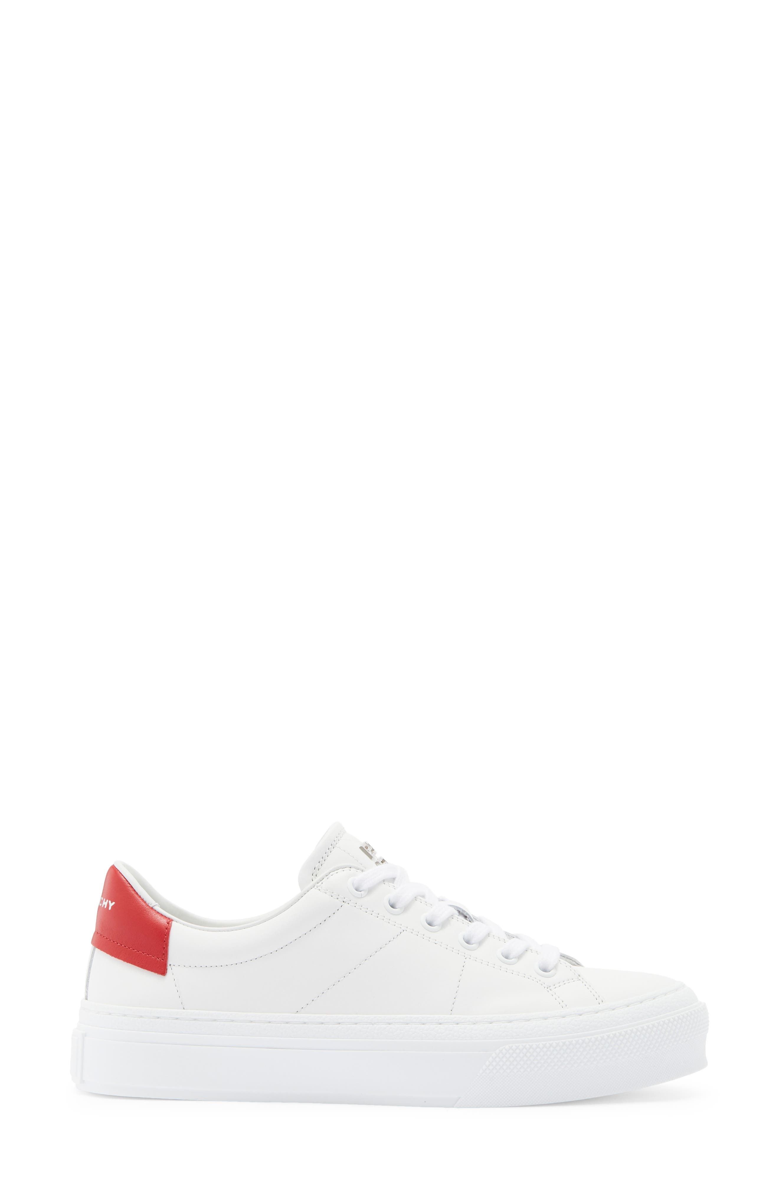 Givenchy City Sport Low Top Sneaker, Alternate, color, White Red
