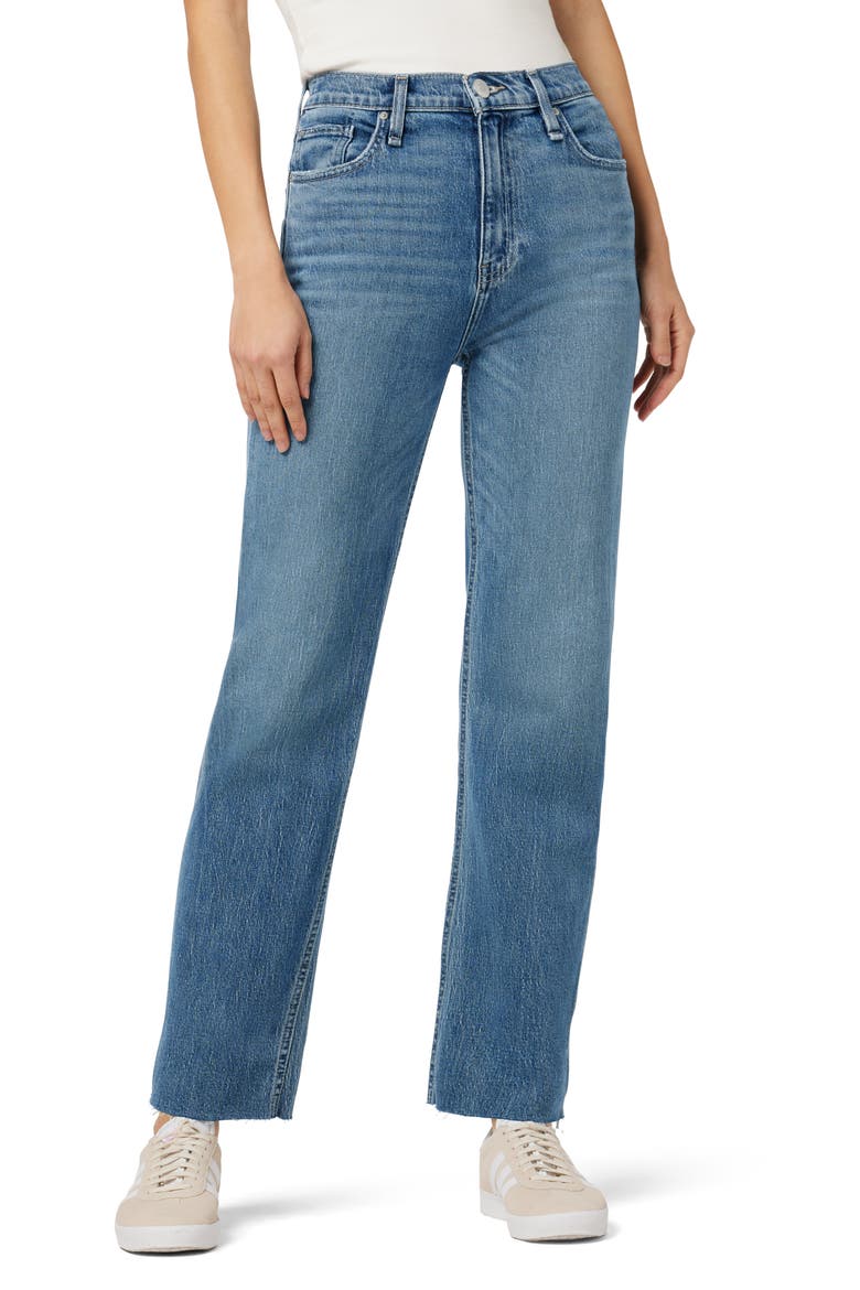 Remi High Waist Straight Leg Jeans, Main, color, CANAL