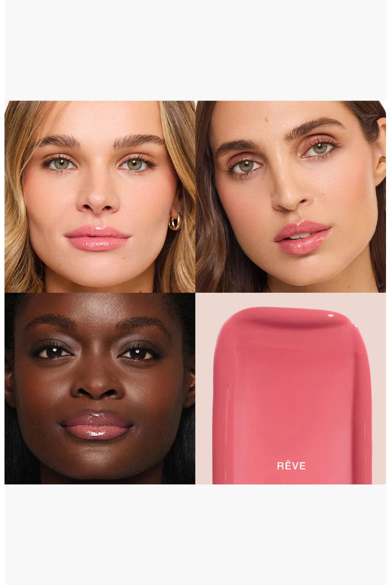 The Lip Edit Deluxe Tinted Lip Oil Trio $54 Value, Alternate, color, Rêve, Bardot, Bordeaux