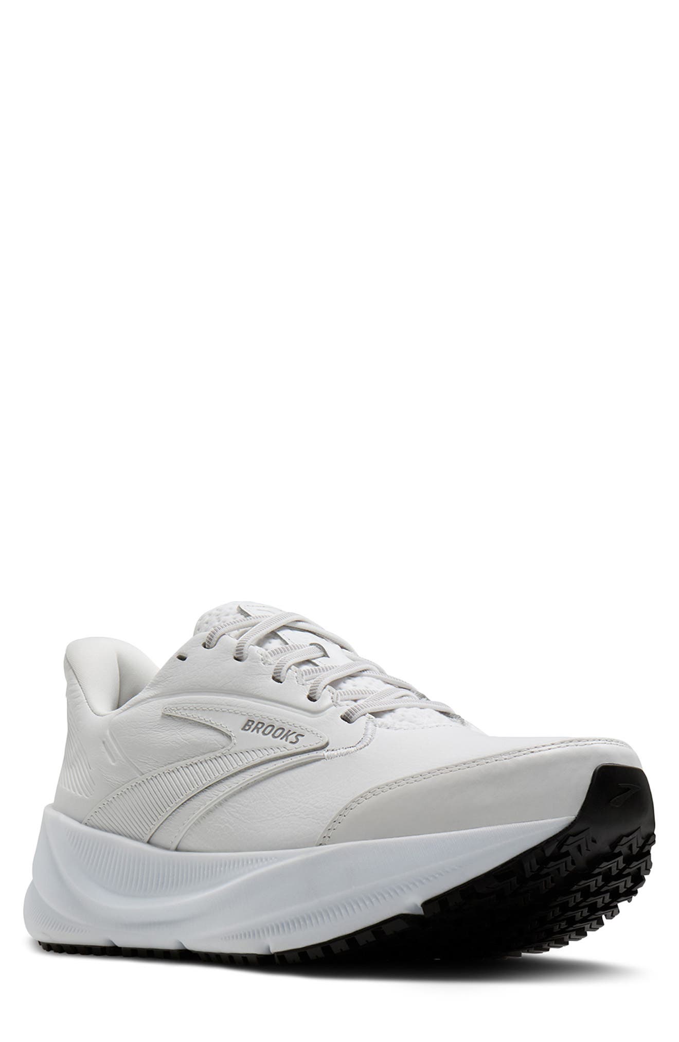 Ghost Max Slip Resistant Leather Walking Shoe, Main, color, WHITE/ WHITE