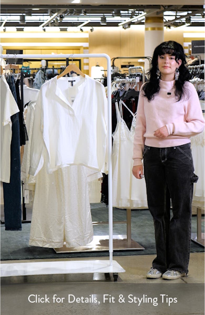 Silk & Linen Mandarin Collar Top, sales video thumbnail