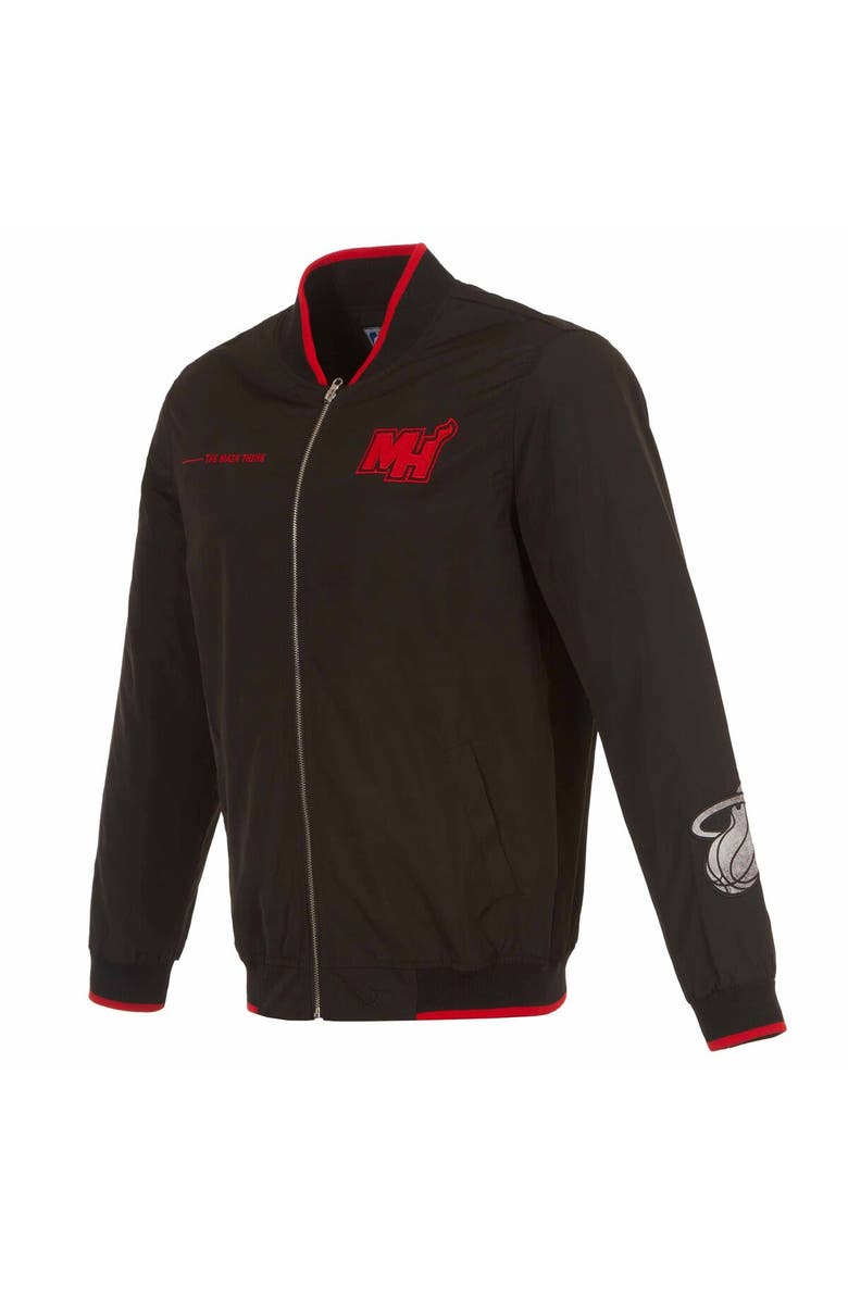 JH DESIGN Men's JH Design Black Miami Heat 2023/24 City Edition Full-Zip Bomber Jacket, Alternate, color, 