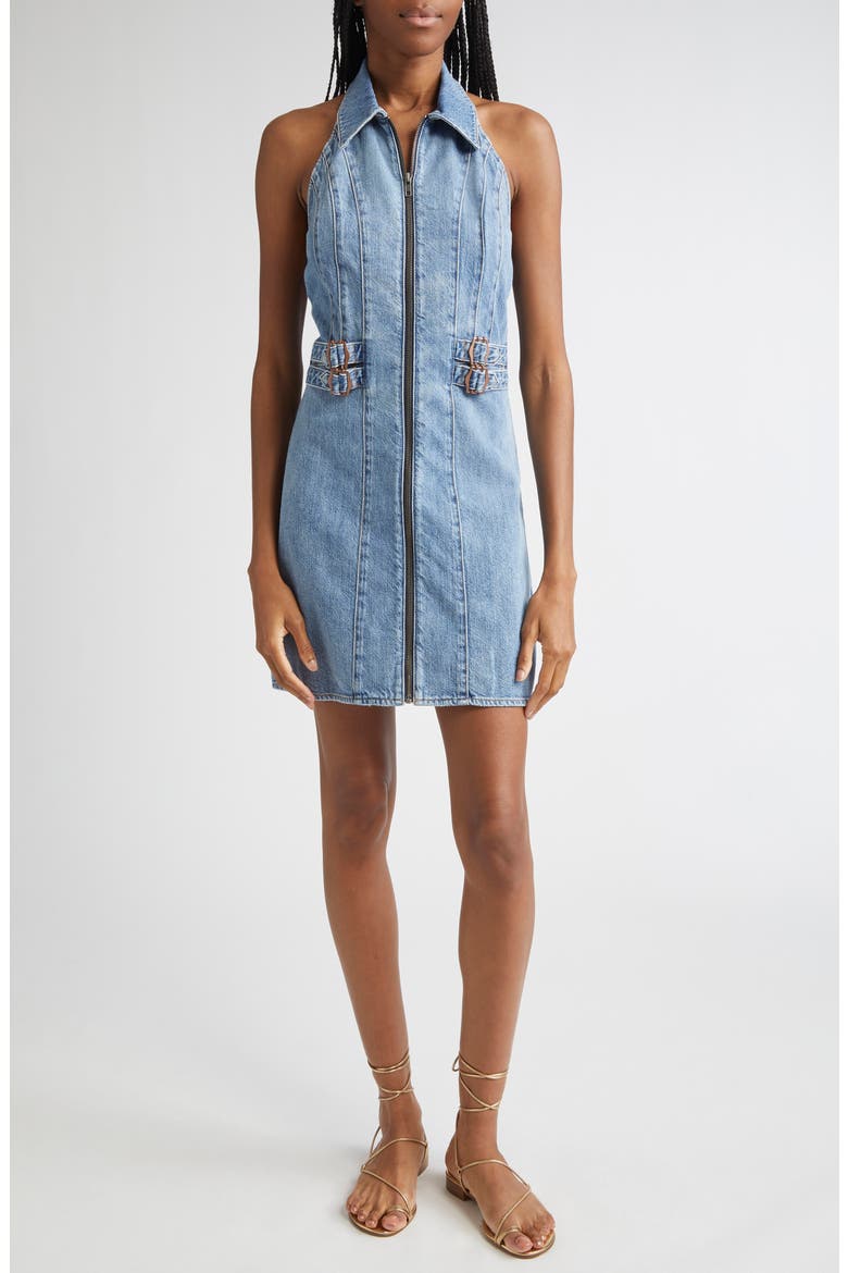 Axelle Sleeveless Denim Minidress, Main, color, PEYTON VINTAGE BLUE