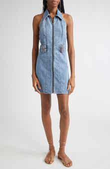 Alice + Olivia Axelle Sleeveless Denim Minidress