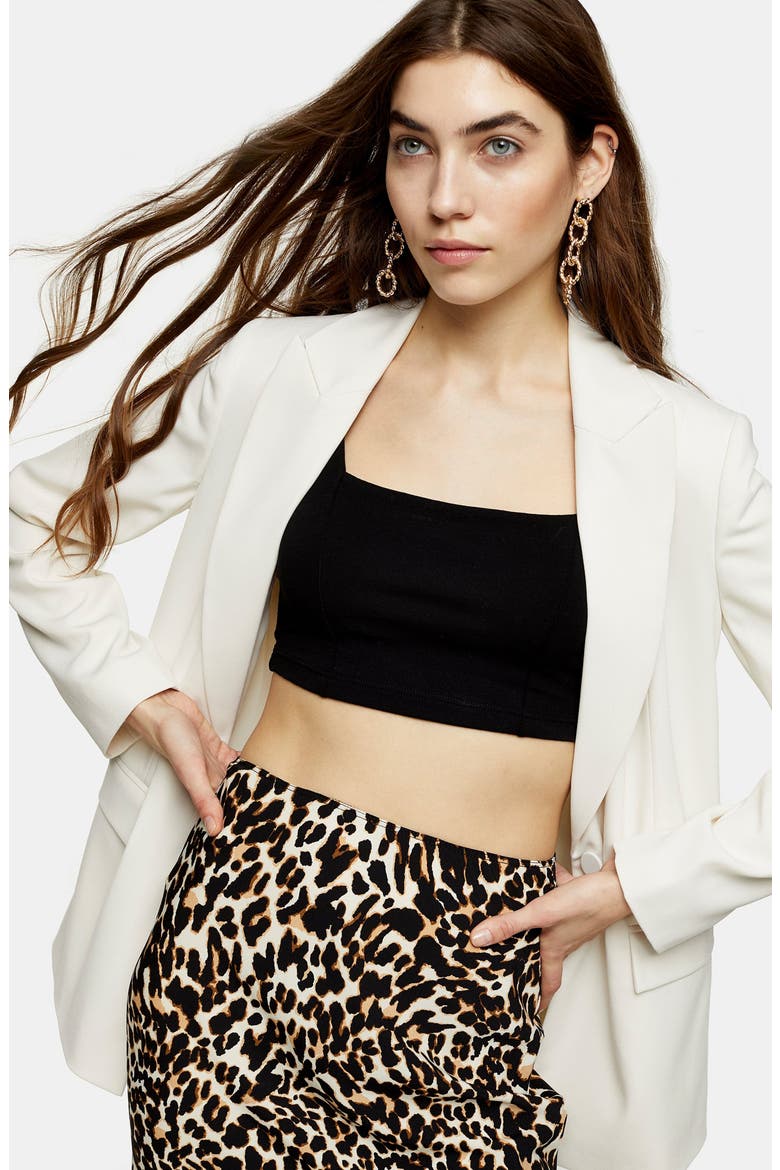Crepe Blazer, Alternate, color, IVORY
