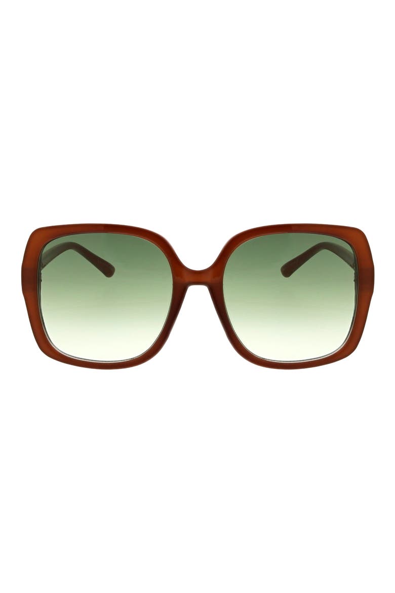 54mm Oversized Square Sunglasses, Main, color, CRYSTAL BROWN
